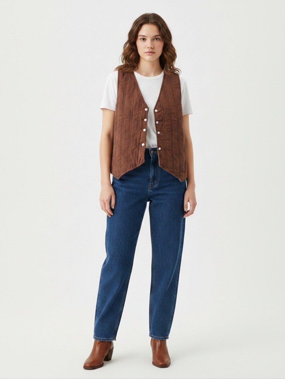 Vintage Reversible Quilted Vest Nirvana for Susan Dian Sz. Large